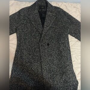 Maje Double Breasted Herringbone Jacket
